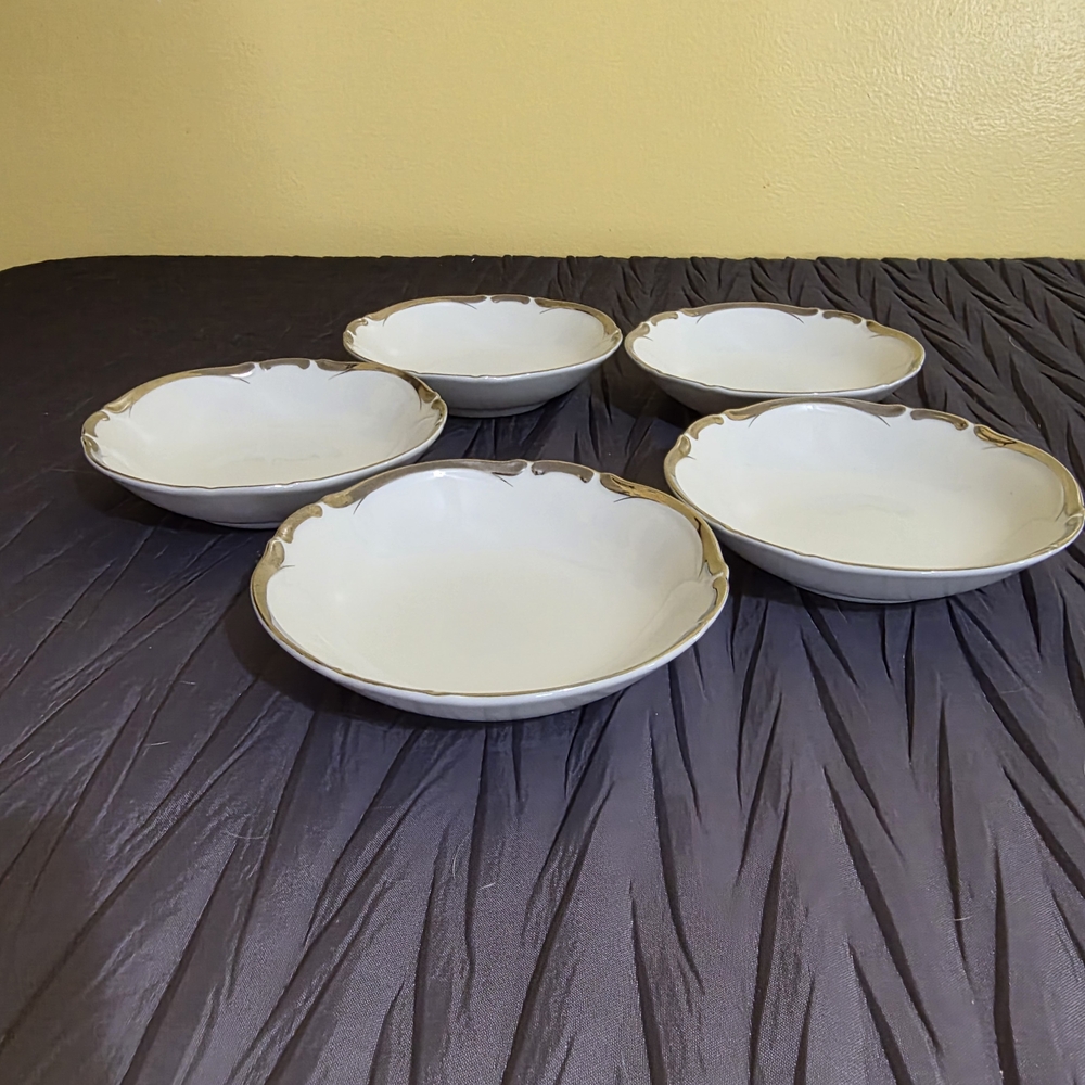 Harmony House Starlight Dessert Bowls with Silver Trim